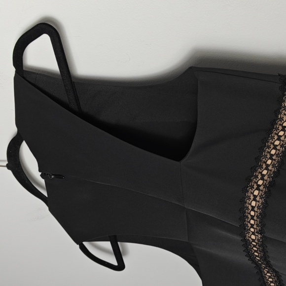 BCBG MAXAZRIA Black Ruffle Mesh Tiered Sleeveless Party Dress Size 4 - Picture 12 of 16